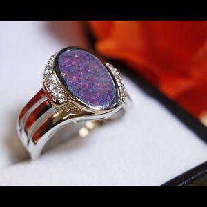 Beautiful Purple Opal Ring.